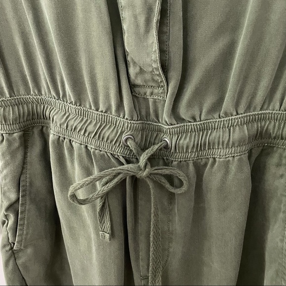 Lou & Grey Army Green Long Sleeve Button Up Romper - Picture 6 of 11